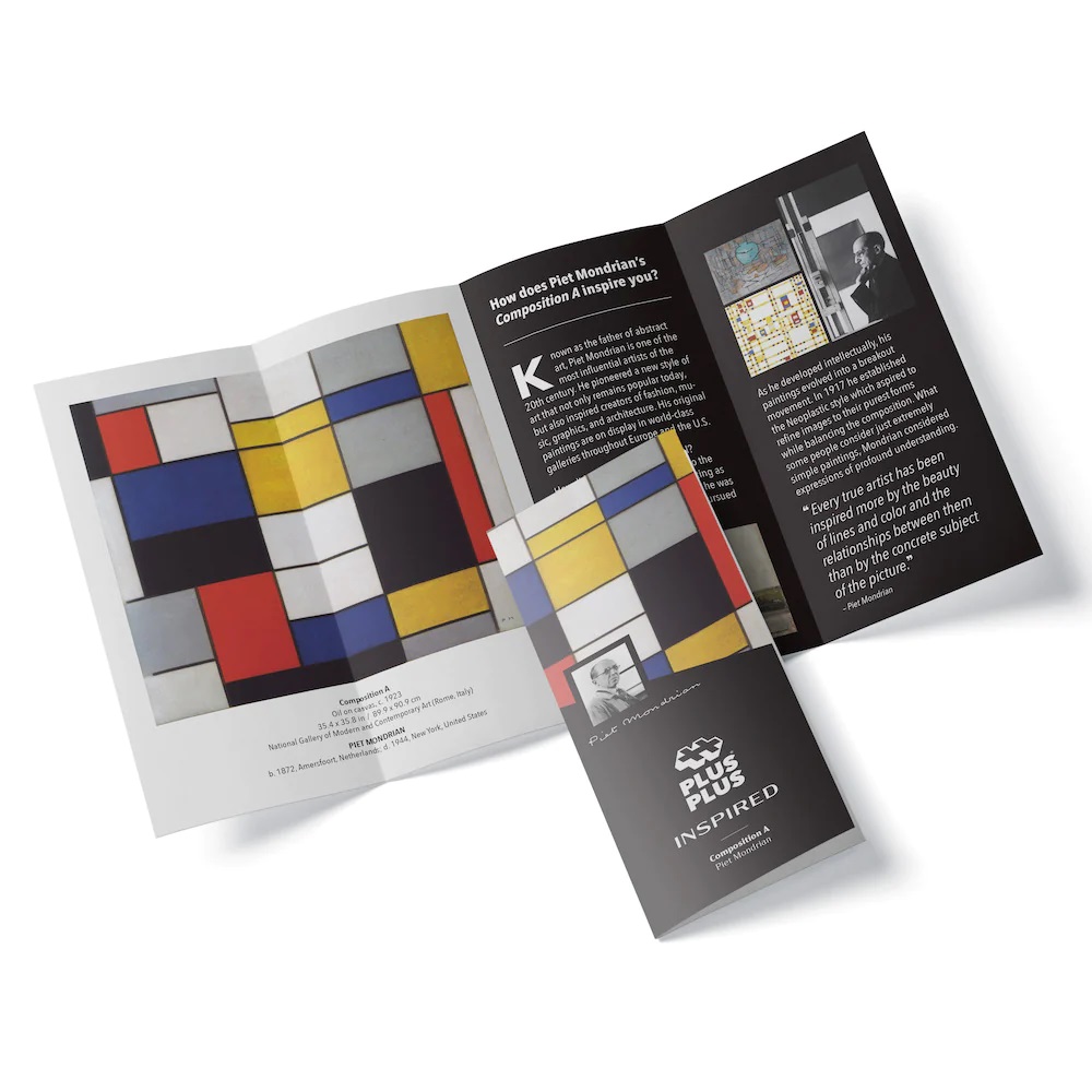 Inspired Mondrian – Composition A – Plus-Plus Tube Puzzle